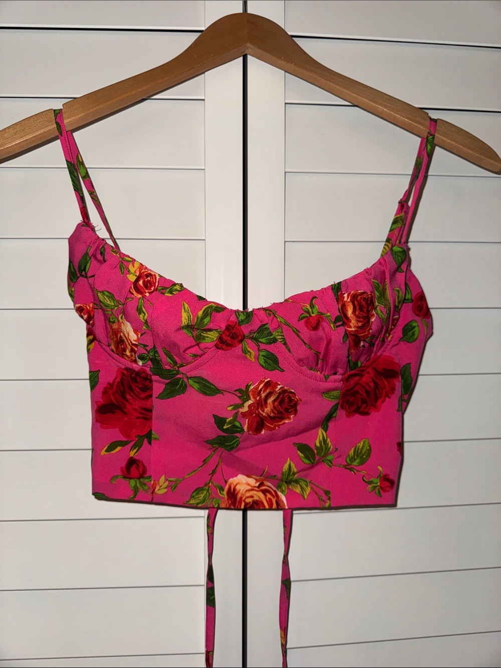 Signature8 Hot Pink Floral Bustier Camisole